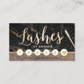 Lashes Makeup Artist Modern Marbour Copper Loyalty Treuekarte (Vorderseite)