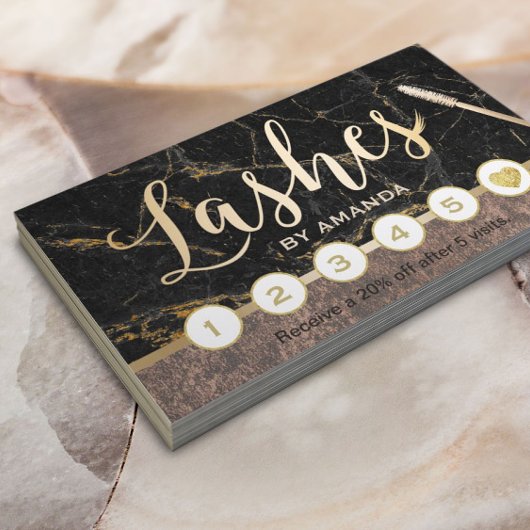 Lashes Makeup Artist Modern Marbour Copper Loyalty Treuekarte