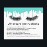 Lashes Makeup Artist Moderne Aquamarine Tropfen Na Flyer<br><div class="desc">Lashes Makeup Artist Moderne Aquamarine Tropfen Aftercare Instruktionen.</div>