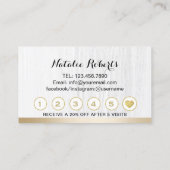 Lashes Makeup Artist Moderne Gold Border Loyalität Treuekarte (Rückseite)