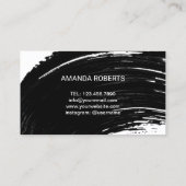 Lashes Makeup Artist Moderne Mascara Pinselstrich Visitenkarte (Rückseite)