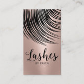 Lashes Makeup Artist Moderne Rose Gold Eyelash Visitenkarte (Vorderseite)