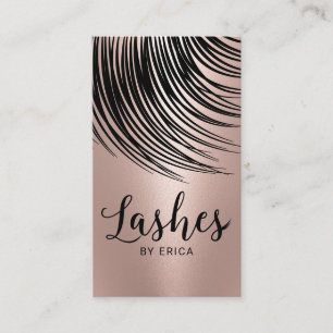 Lashes Makeup Artist Moderne Rose Gold Eyelash Visitenkarte