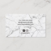 Lashes Makeup Artist Moderne Rose Goldmarmorsalon Visitenkarte (Rückseite)
