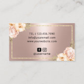 Lashes Makeup Artist Moderne Rose Visitenkarte (Rückseite)