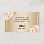 Lashes Makeup Artist Moderner Blumensalon Visitenkarte (Rückseite)