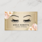 Lashes Makeup Artist Moderner Blumensalon Visitenkarte (Vorderseite)