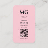 Lashes Makeup Artist Nail Tech Pastell Pink Visitenkarte (Rückseite)