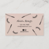Lashes Makeup Artist Niedlich Eyelash Salon Pink Visitenkarte (Rückseite)