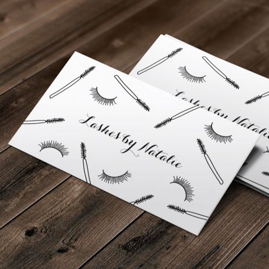 Lashes Makeup Artist Niedlich Eyelash Salon Visitenkarte