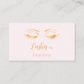 Lashes Makeup artist pink QR code Visitenkarte (Vorderseite)