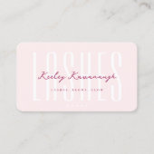 Lashes Makeup Artist Punch Pink Loyalty Card Visitenkarte (Vorderseite)