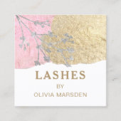 Lashes Makeup artist Quadratische Visitenkarte (Vorderseite)