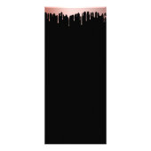 Lashes Makeup Artist Rose Gold Drilling Price List Werbekarte (Hinten)