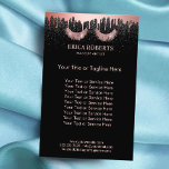 Lashes Makeup Artist Rose Gold Drilling Salon Flyer<br><div class="desc">Lashes Makeup Artist Rose Gold Dripping Beauty Salon Broschüren.</div>