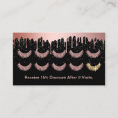 Lashes Makeup Artist Rose Gold Driving Loyalty Treuekarte (Vorderseite)