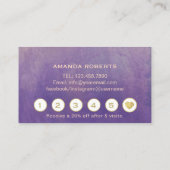 Lashes Makeup Artist Rose Gold Lila Loyalität Treuekarte (Rückseite)