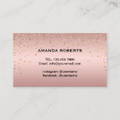 Lashes Makeup Artist Rose Gold Loyalty Punch Treuekarte (Rückseite)