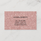 Lashes Makeup Artist Rose Gold Pinselstriche Visitenkarte (Rückseite)