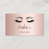 Lashes Makeup artist Rose Gold QR Code Visitenkarte (Vorderseite)