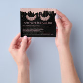 Lashes Makeup Artist Rose Gold Tropfen Aftercare Flyer (Gruppe)