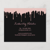 Lashes Makeup Artist Rose Gold Tropfen Aftercare Flyer (Hinten)