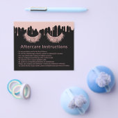 Lashes Makeup Artist Rose Gold Tropfen Aftercare Flyer (Einzeln)