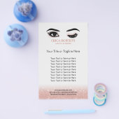 Lashes Makeup Artist Rose Gold Wink Augen Beauty Flyer (Einzeln)