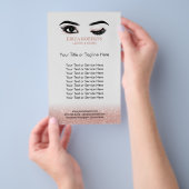 Lashes Makeup Artist Rose Gold Wink Augen Beauty Flyer (Handgriff)