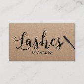 Lashes Makeup Artist Rustic Eyelash Extensions Visitenkarte (Vorderseite)