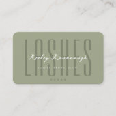 Lashes Makeup Artist Sage Loyalty Card Visitenkarte (Vorderseite)