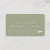 Lashes Makeup Artist Sage Loyalty Card Visitenkarte (Rückseite)