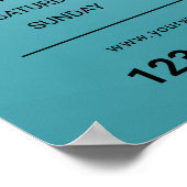 Lashes Makeup Artist Salon Öffnungszeiten Aquamari Poster (Ecke)