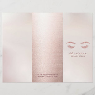 Lashes Makeup Artist Salon Rose Gold Tri Falten