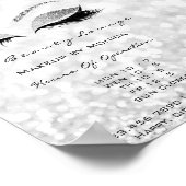 Lashes Makeup Artist Silver Beauty Salon Glitzer Poster (Ecke)