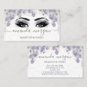 Lashes Makeup Artist Smoky Gray Visitenkarte (Vorne/Hinten)