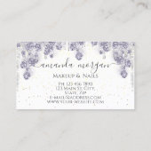 Lashes Makeup Artist Smoky Gray Visitenkarte (Rückseite)