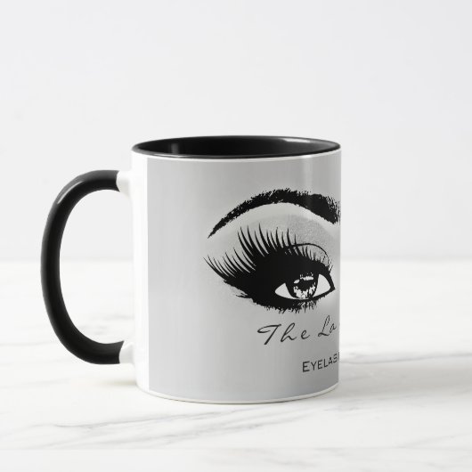 Lashes Makeup Artist Studio Silver Grau Tasse (Links)