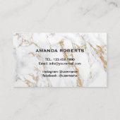 Lashes Makeup Artist Trendy Marble Loyalty Punch Treuekarte (Rückseite)