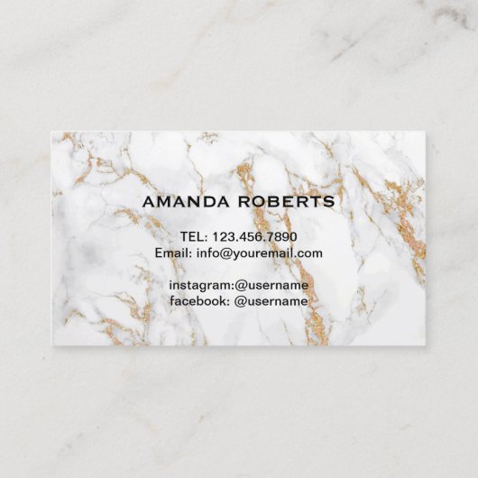 Lashes Makeup Artist Trendy Marble Loyalty Punch Treuekarte (Rückseite)