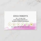 Lashes Makeup Artist Treuekarte (Rückseite)