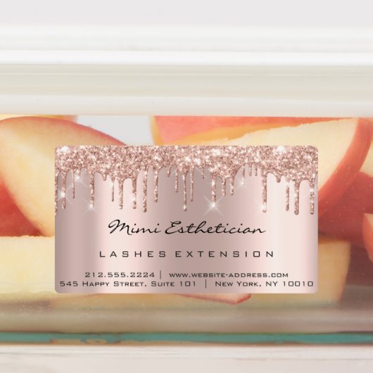 Lashes Makeup Artist Tropfen Kosmetische Rose Etiketten (Befestigt)