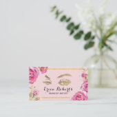 Lashes Makeup Artist Visitenkarte (Stehend Vorderseite)