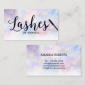 Lashes Makeup Artist Watercolor Lash Extension Visitenkarte (Vorne/Hinten)