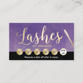 Lashes Makeup Artist Watercolor Loyalty Punch Treuekarte (Vorderseite)