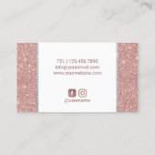 Lashes Makeup Artist Wink Eye Beauty Rose Gold Visitenkarte (Rückseite)