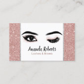 Lashes Makeup Artist Wink Eye Beauty Rose Gold Visitenkarte (Vorderseite)