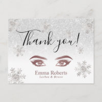 Lashes Makeup Artist Winterschneeflocken Danke