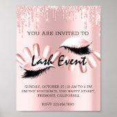 Lashes Makeup Beauty Behandlung Werbeaktion Rose Poster (Vorne)