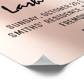 Lashes Makeup Beauty Treatment Event Tropfen Glitz Poster (Ecke)